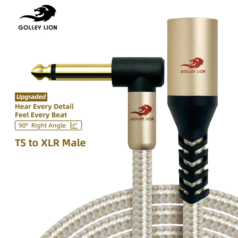 AUX 6.5 6.35mm To XLR Cable Microphone Audio Cord Electronic Guitar 3Pin XLR To 6.5mm AUX Cable for Mixer Speaker Amplifier