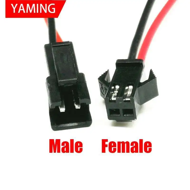 10 pares de 10cm de largo JST SM 2 pines enchufe macho a hembra conector de cable rápido adaptador Terminal 2 vías fácil ajuste para tira de led