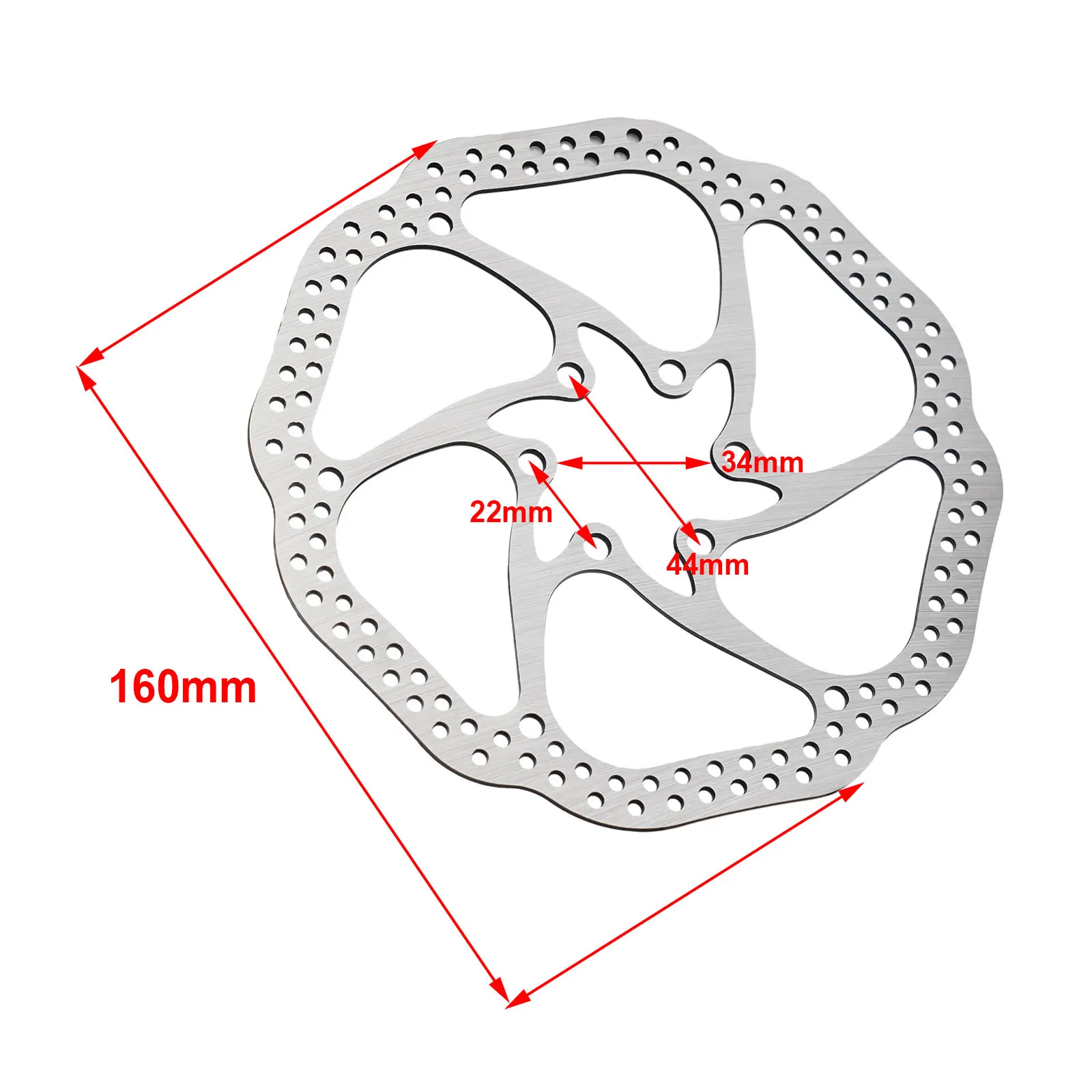 

High Quality New Disc Brake Rotor Rotors Bicycle Parts Brake Disc Electric Scooter Accesories MTB Bike Parts Silver 160mm