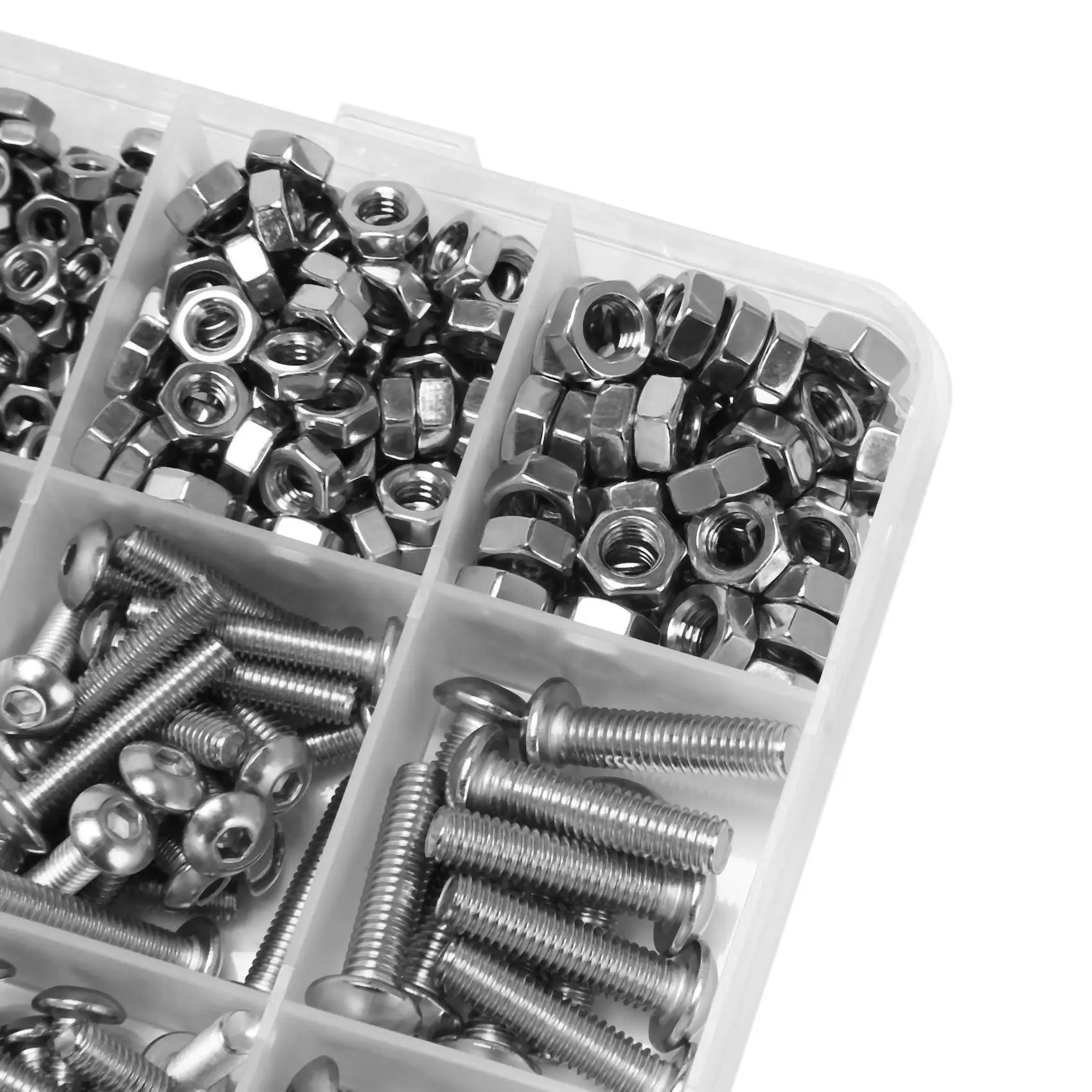 

A59Z-2 Set Screw And Nut Kit,Machine Screw And Nut Kit, M3 M4 M5 Stainless Steel Button Head Hex Socket Head Cap Bolts Screws