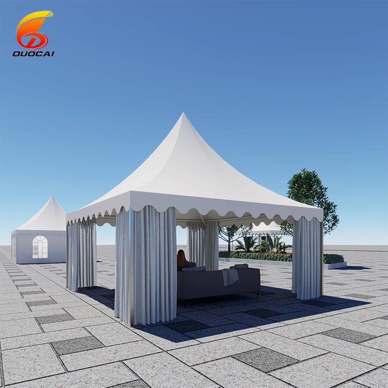 Duocai Customized Outdoor Trade Show Canopy 3x3m 5x5m 6x6m Pagoda Tent with Aluminum Alloy Frame for Sale