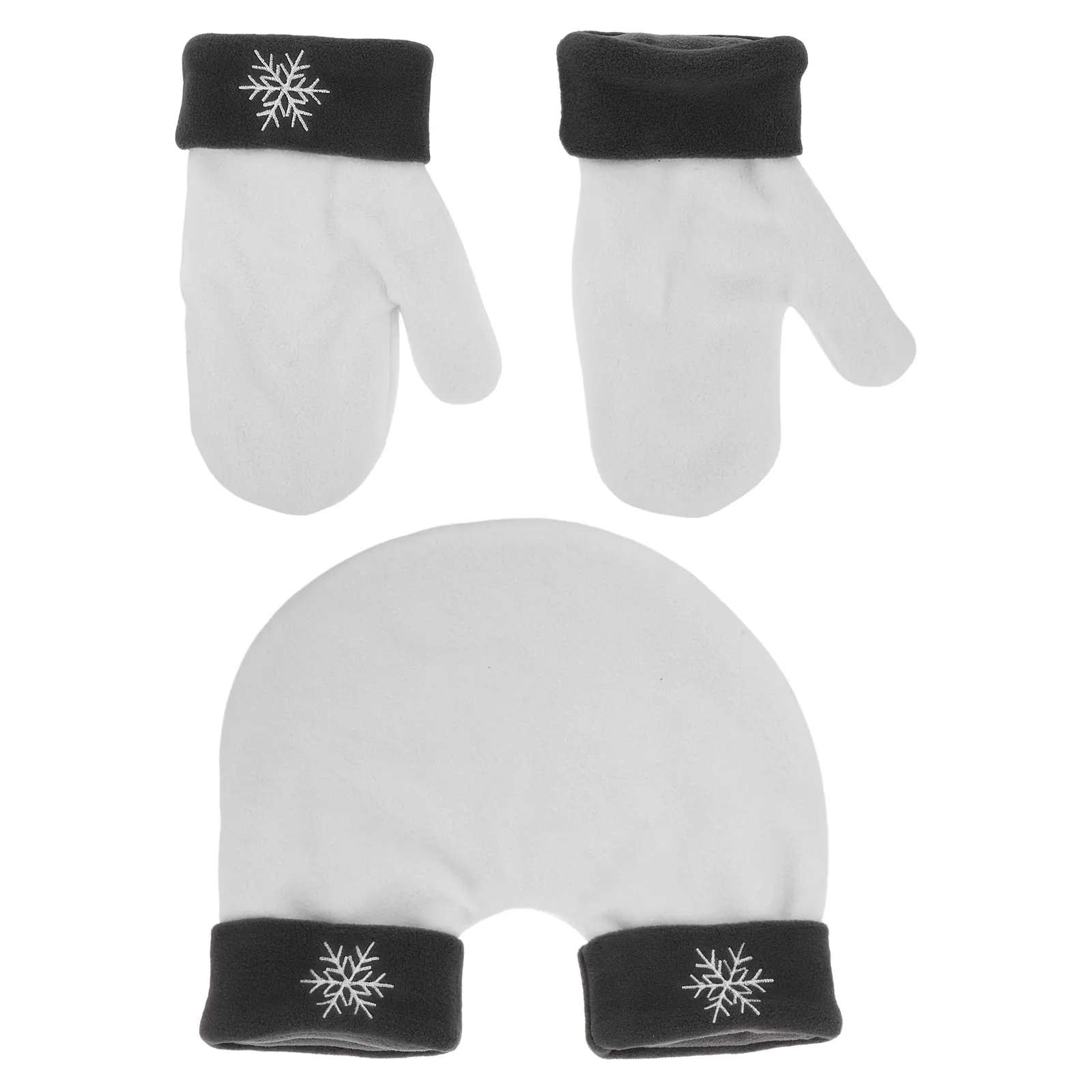 

1Set Warm Couple Gloves Hand in Hand Mittens Double Layer Soft Fabric for Winter Walks Dates Holiday Gifts Christmas Gloves