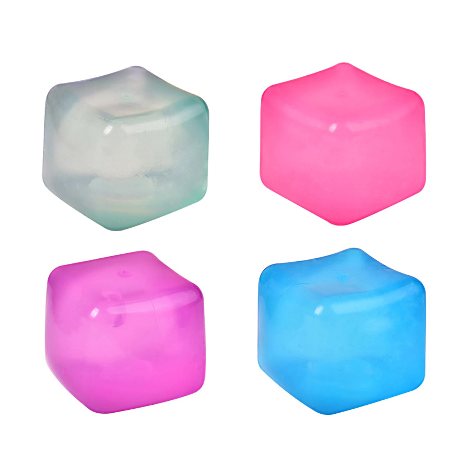 Cubos de gelo quadrados de maltose, amassar e tocar, alívio do estresse TPR, recuperação lenta, plasticidade, brinquedo de ventilação