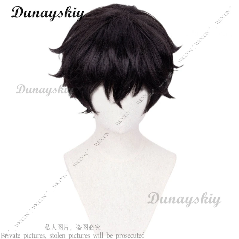 Amamiya Ren Anime Joker Cosplay Full Set of Clothing Wigs Glove Mask Black Overcoat Uniform Cosplay Game Rain Palace Lotus