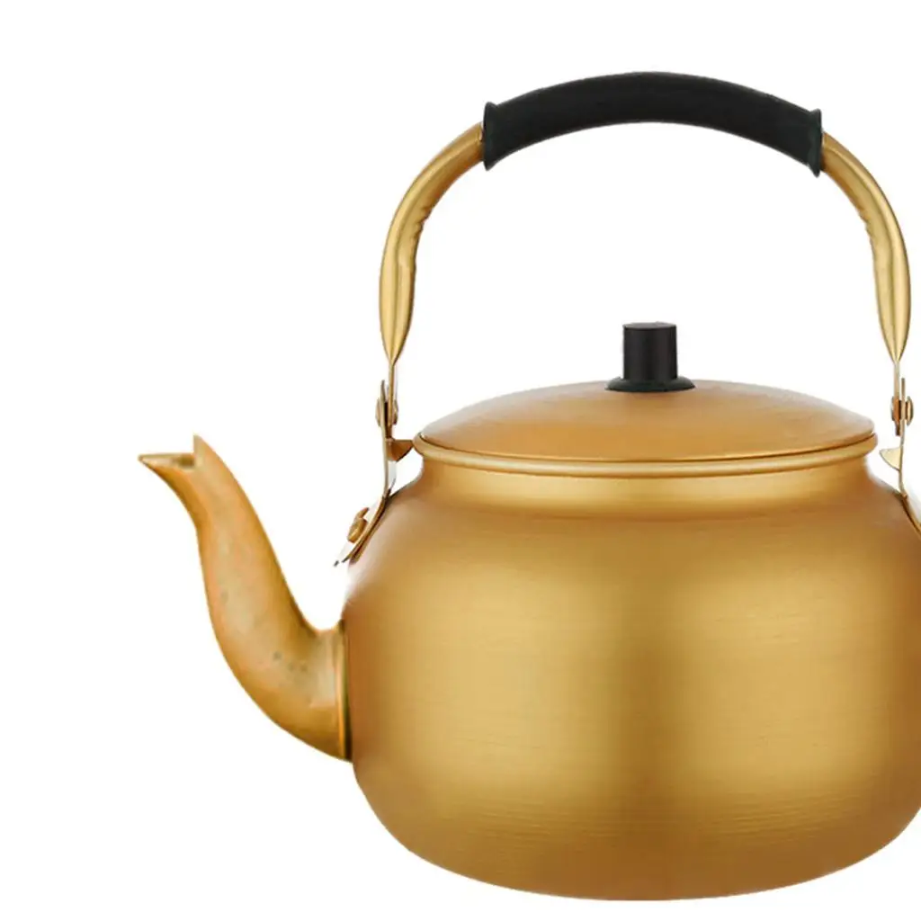 Anti Scalding Handle Stovetop Kettle Aluminum Whistling Tea Pot for Gas Stove Kitchen Outdoor Use