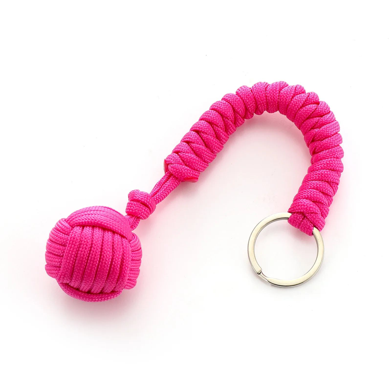 Hoge kwaliteit outdoor zelfverdediging aapvuist stalen kogel paracord sleutelhanger survival veiligheidsbescherming accessoires paracord uitrusting