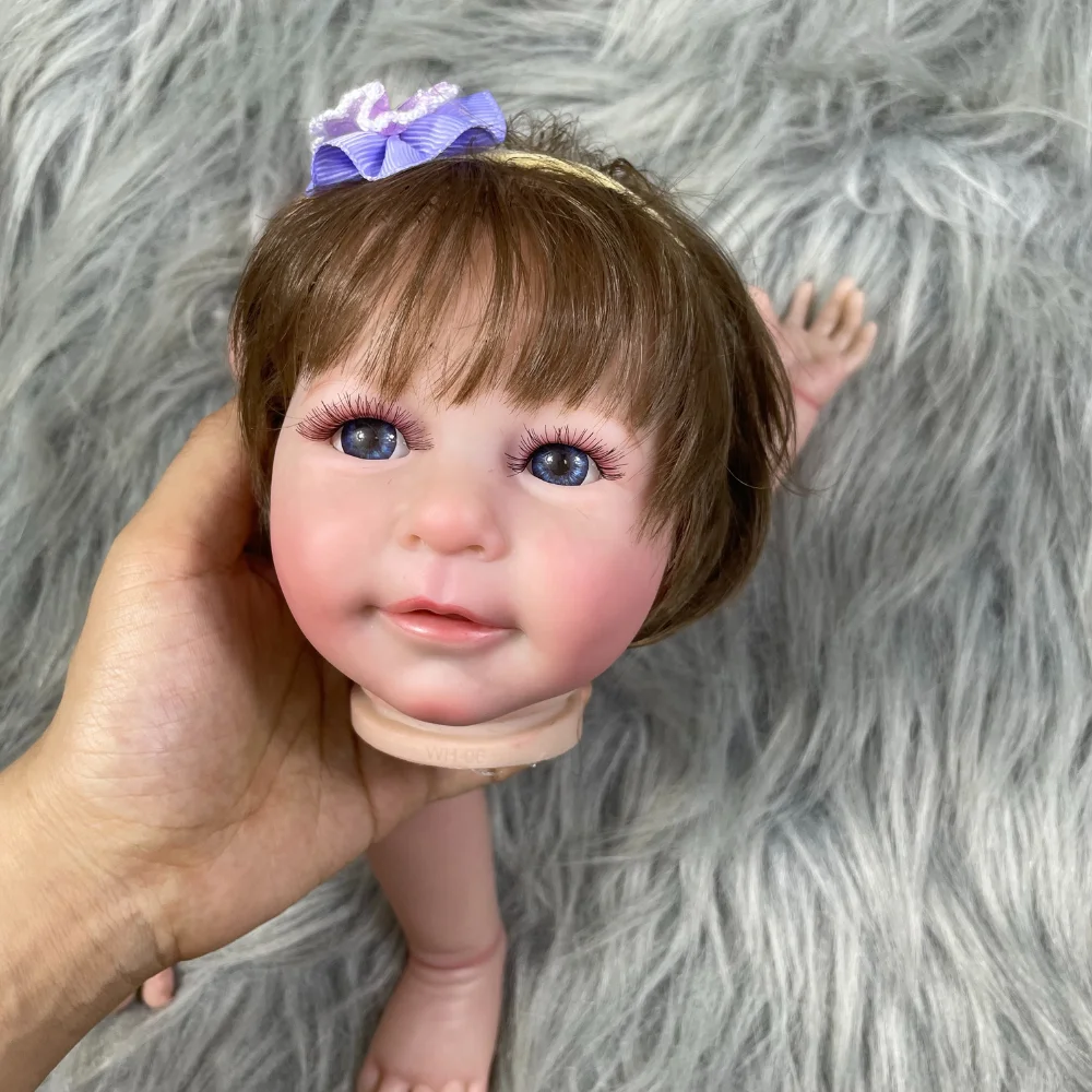 Lisa-Kit de Beurre Reborn en Vinyle, Déjà Peint, avec Greffe de Cheveux et Cils, Peau 3D, Veines Visibles, Parties de Beurre Reborn, 16 Pouces