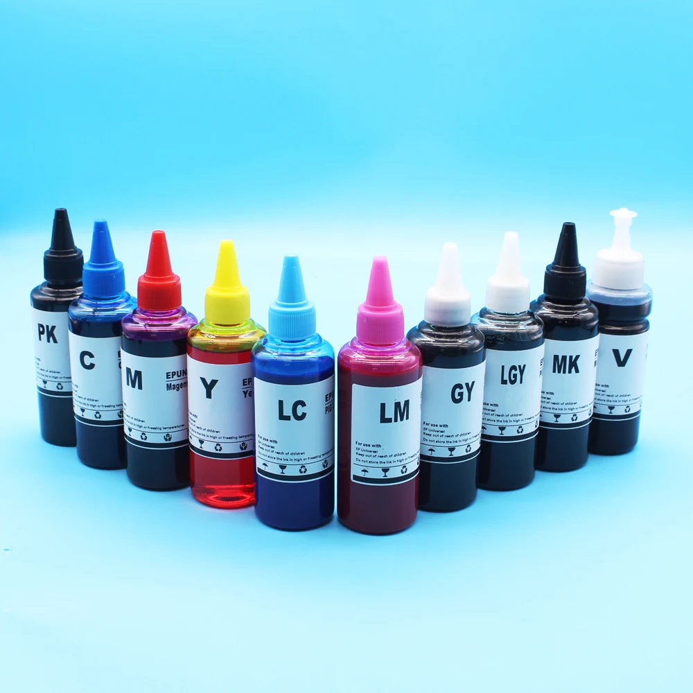 10 Colors 100ML Premium Pigment Ink Refill for Epson SureColor P700 P703 P704 P706 708 P900 P903 P904 P906 P908 Printer