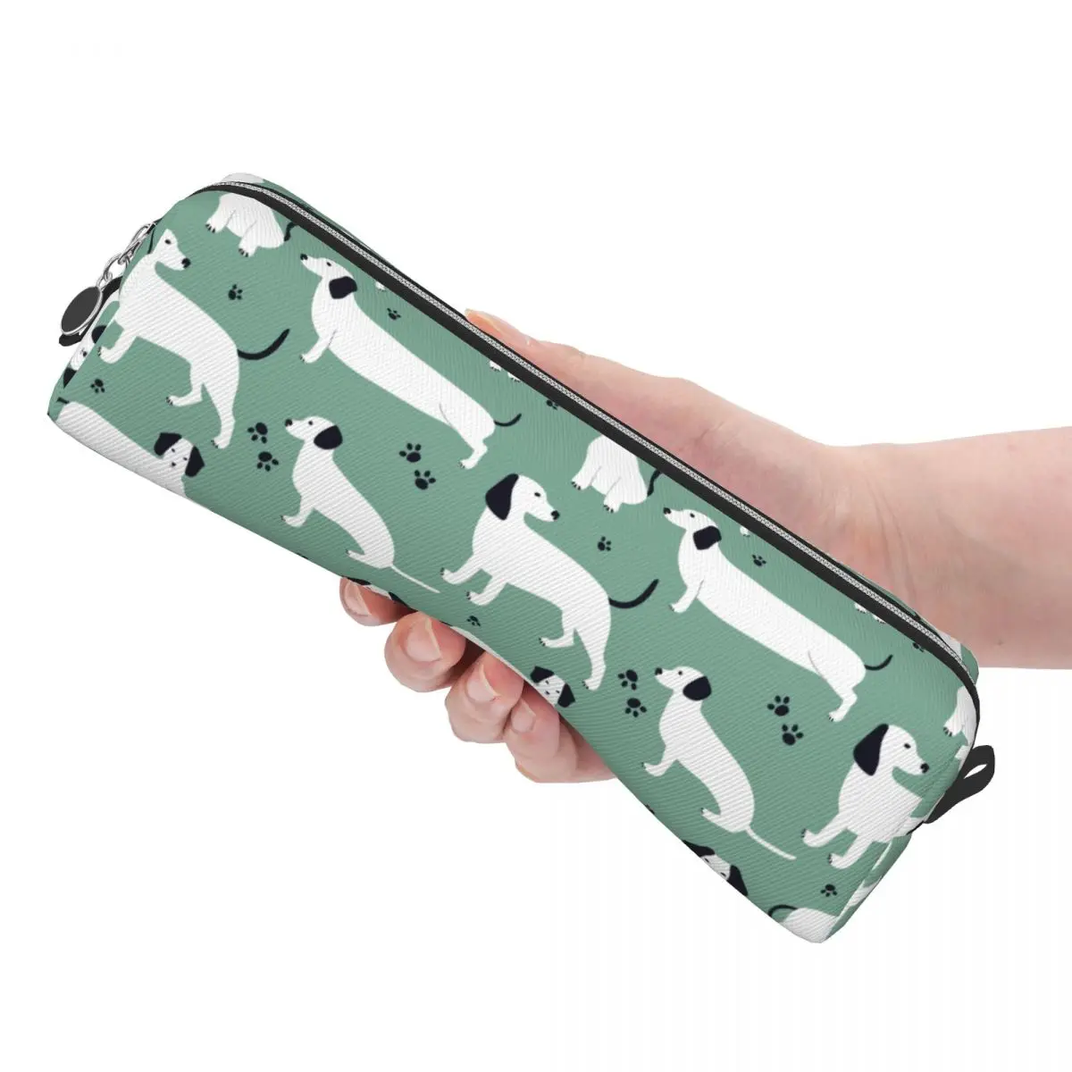 Белый немецкий барсук, собака, такса, пенал для животных, собак, любовник, держатель для ручек, сумки для девочек и мальчиков, школьные подарки, пеналы