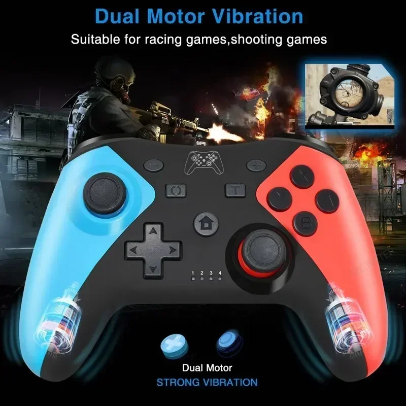 Joystick Wireless Bluetooth Controller for Nintendo Switch Pro Gamepad Compatible Switch Pro/Oled/Lite/PC/Android