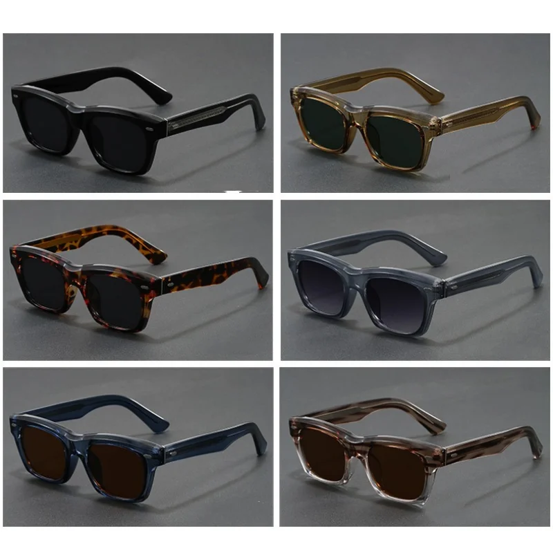 جودة مربع النظارات الشمسية رجل يدوية UV400 للجنسين نظارات شمسية الرجال السفر المشي لمسافات طويلة الشاطئ الصيد نظارات