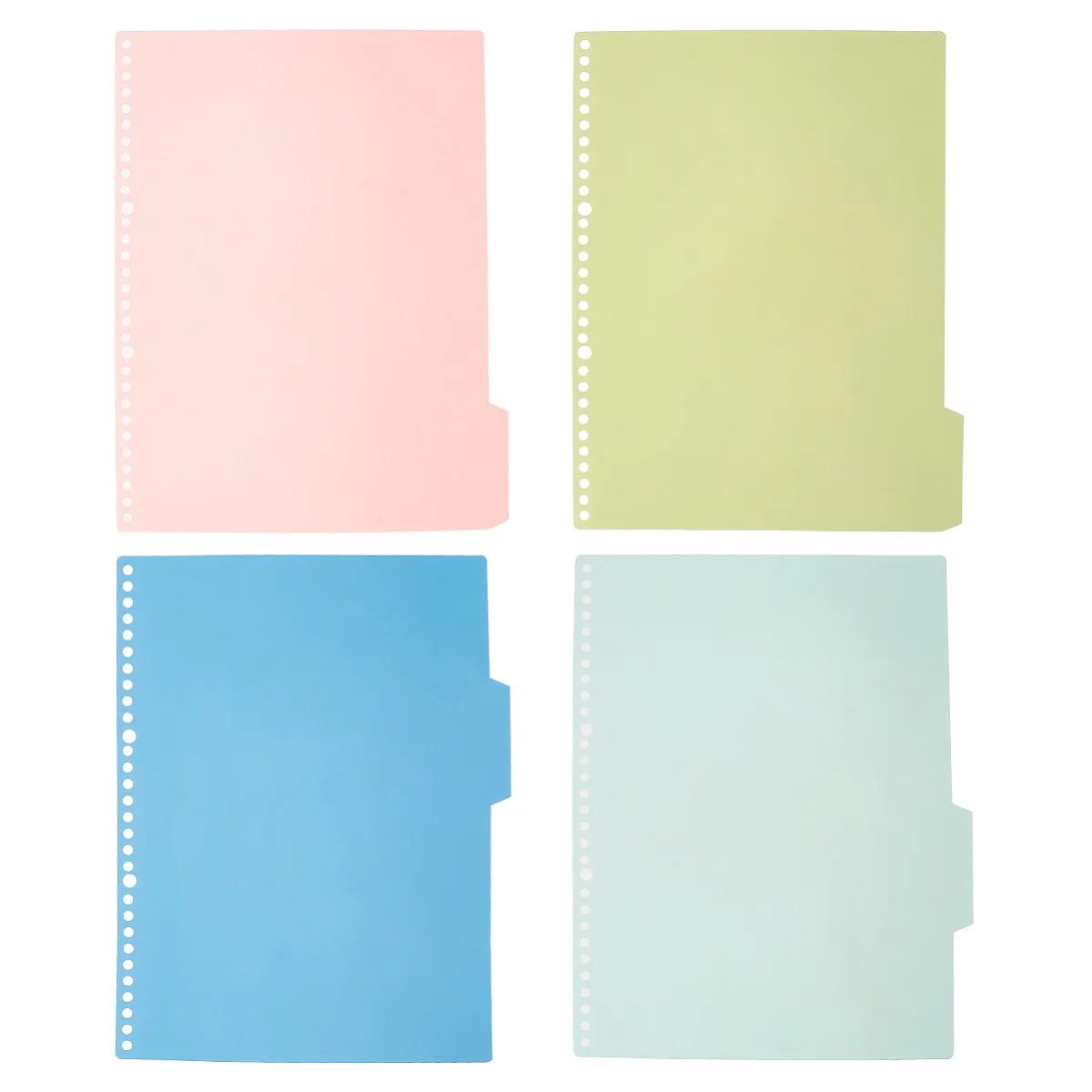 

5 Sets/20pcs Notebooks Page Dividers Insertable Indexes Binder Wall-mounted Arched