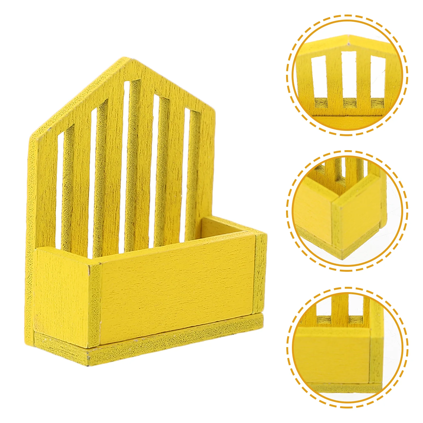 

2 Pcs Dollhouse 1:12 Minutes Ob11 DIY Accessories Miniature Food Toy Model Small Storage Basket Flower 2pcs (yellow)