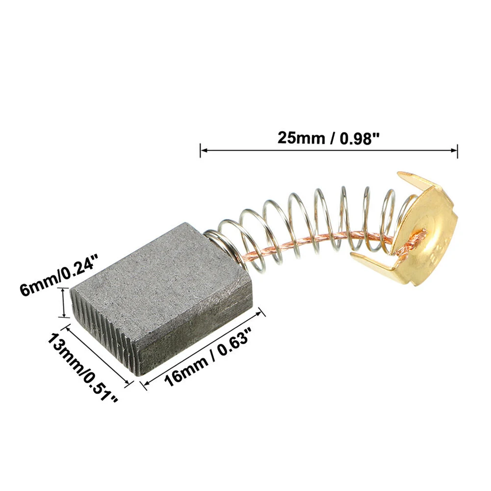 Power Tools Carbon Brushes Part 2pcs Durability Fittings High Quality Carbon For Electric Motors Useful Brand New