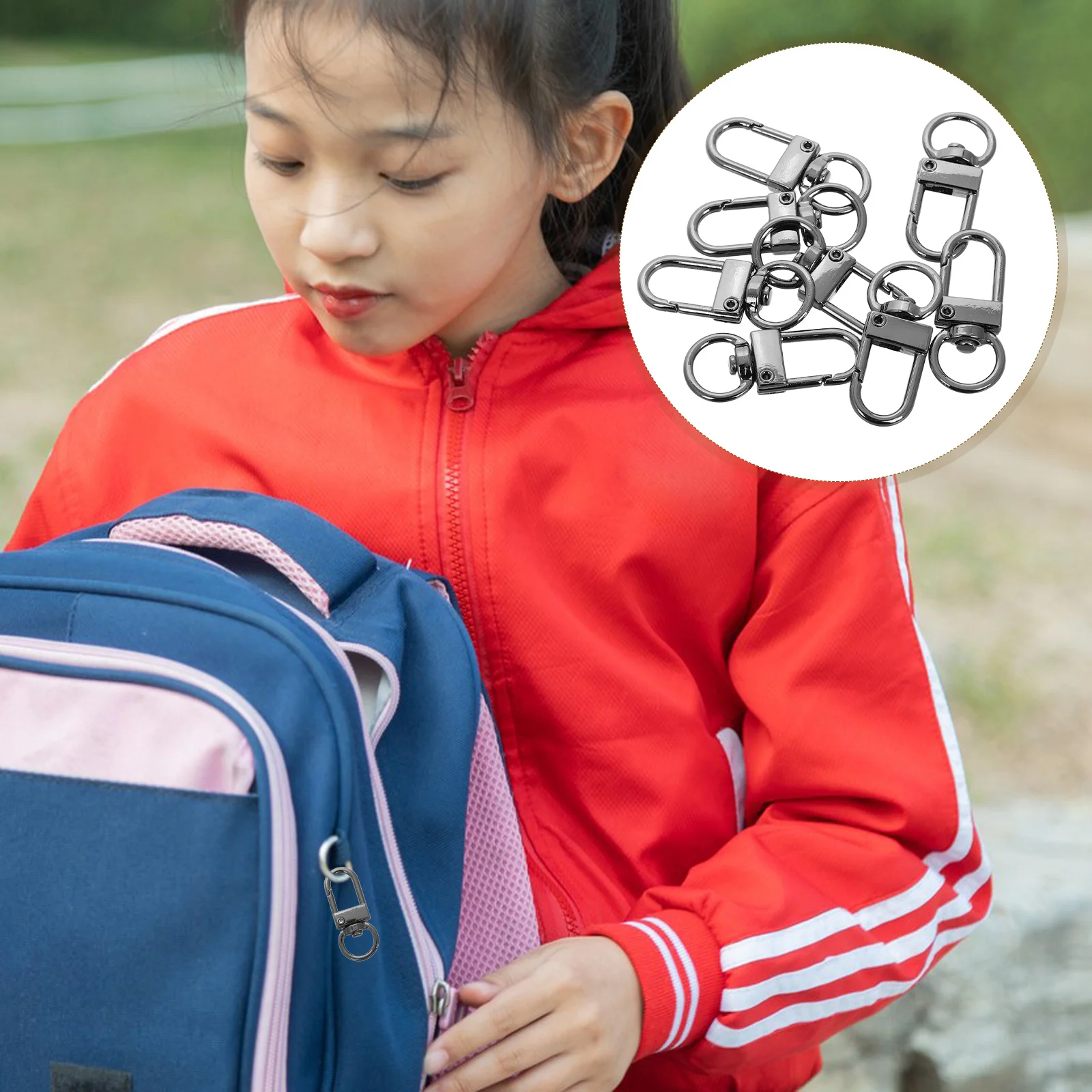 

8pcs Alloy Keychain Clasps Zinc Metal Lobster Claw Swivel Snap Hook For Diy Jewelry Craft Bag Accessories Keyring Connector