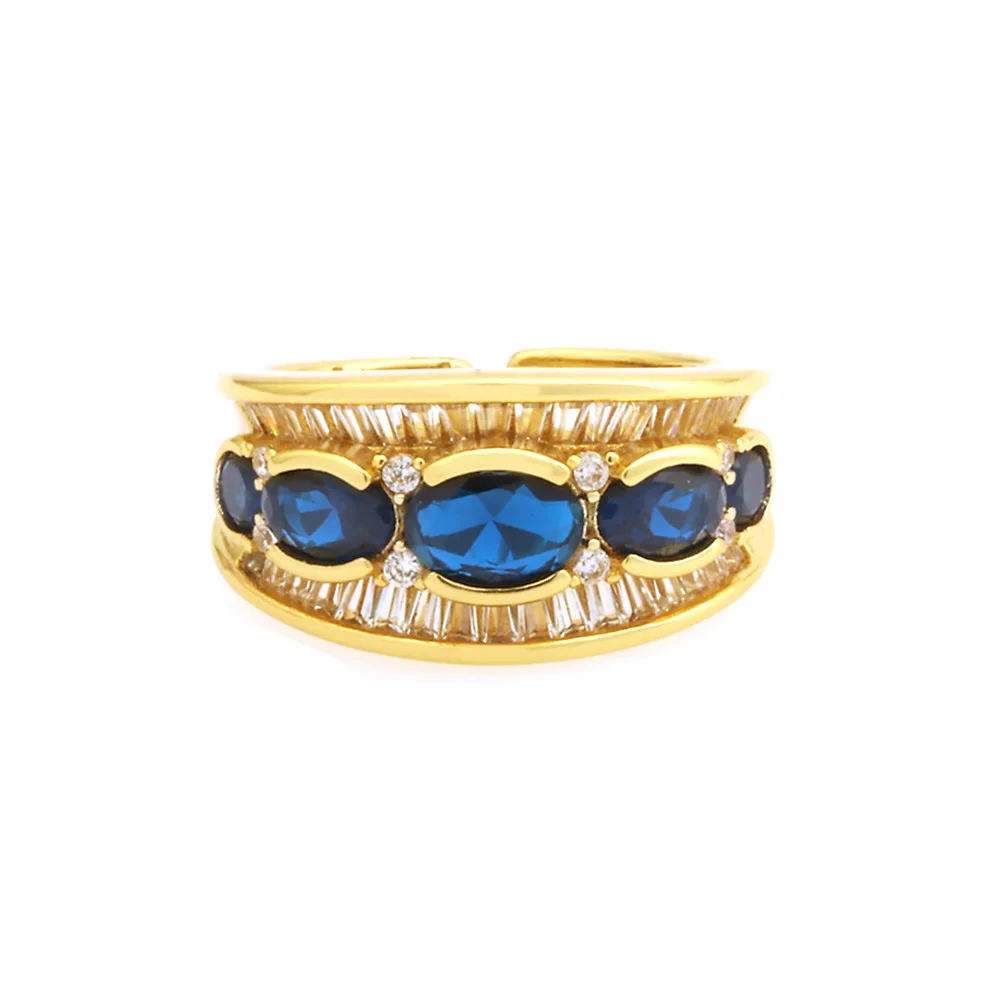 

Popular in Europe and America, women's X-shaped micro-paved zircon ring, 18K gold plated, fashionable and light luxury open cros