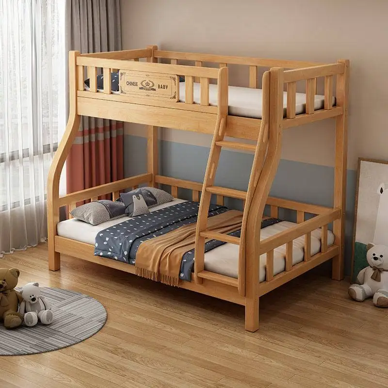 *Modern Solid Wood Kids Bunk Bed With Storage Stairs Drawers Bookshelf Children Bedroom Furniture Double Deck Bed Frame view 5