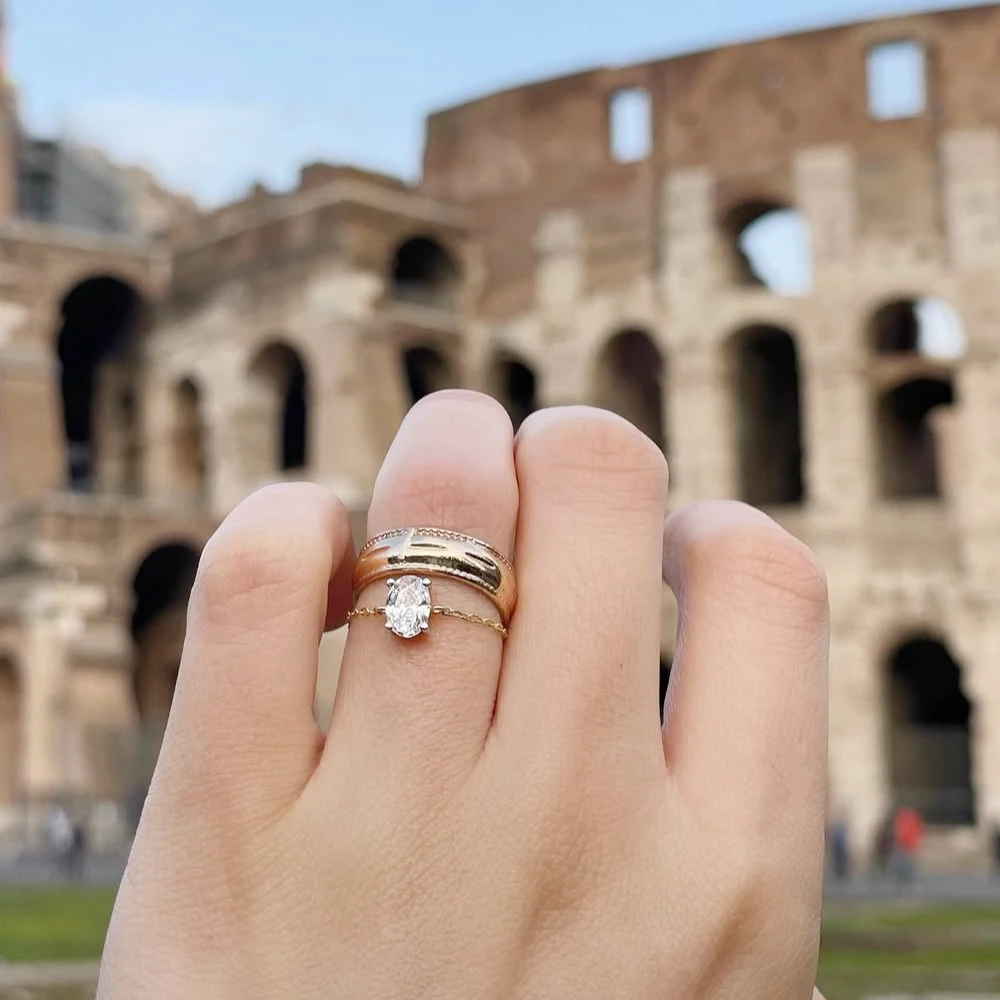 قابل للتعديل بلينغ صغيرة حساسة البيضاوي الشكل الألوان خواتم للنساء مايكرو تمهيد 5A زركون تشيكوسلوفاكيا مجوهرات الأزياء سلسلة حلقة