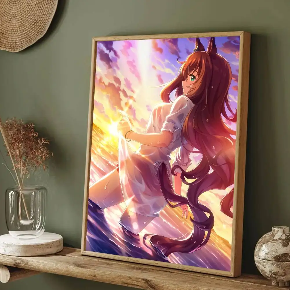 ملصق U-Umamusume Pretty Derby عالي الدقة جدار لاصق مقاوم للماء لغرفة المعيشة المنزلية وغرفة النوم والديكور الجمالي