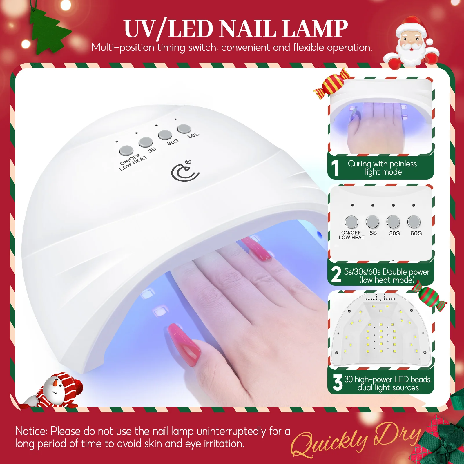 Coscelia Nail Beginner Set 20PCS Gel Polish 7ML 3PCS Poly Extension Gel 16ML and Nail Lamp Dryer Christmas Gift Box