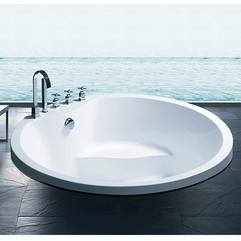 

Bathtub Round With Seat Recessed Surf Bath 1.5 Meters Couple Hotel Project Bathtub