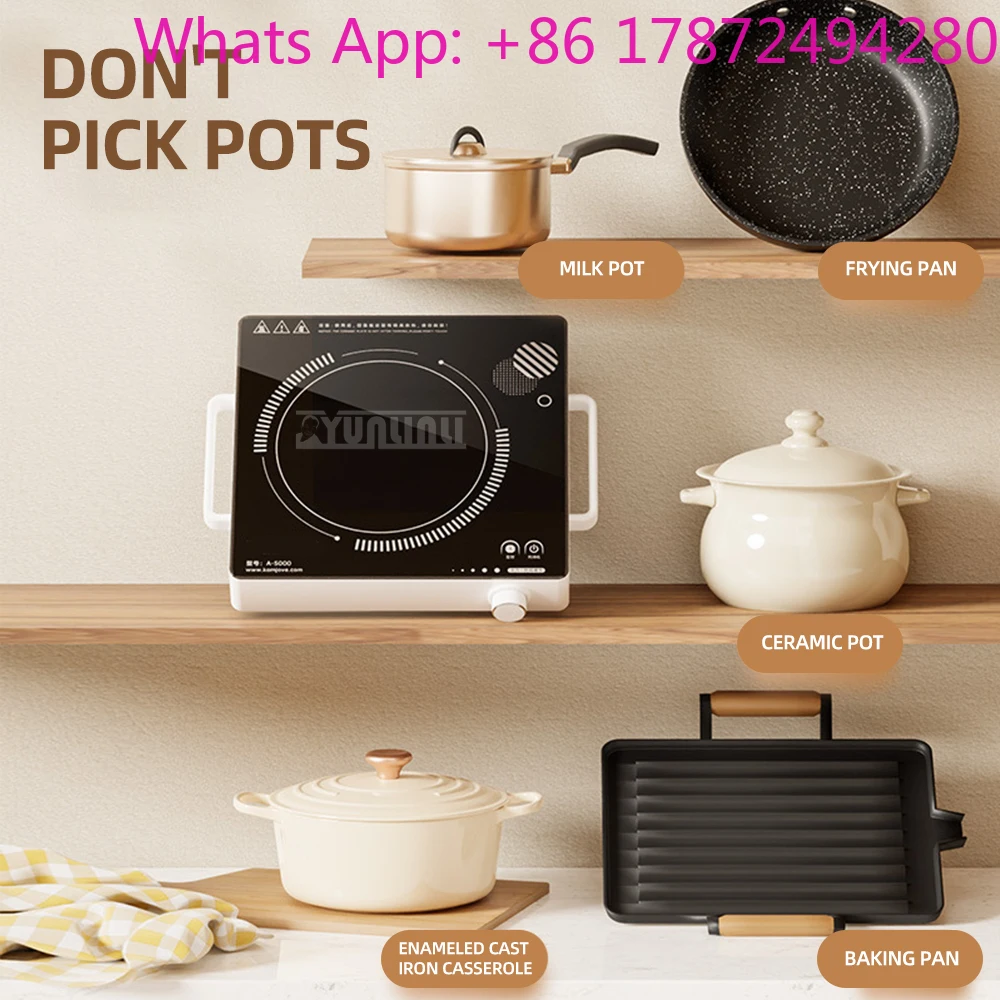 2100W Infrare Heating Furnace Cooktop Electric Ceramic Stove High Power Intelligent Household Tea Stove