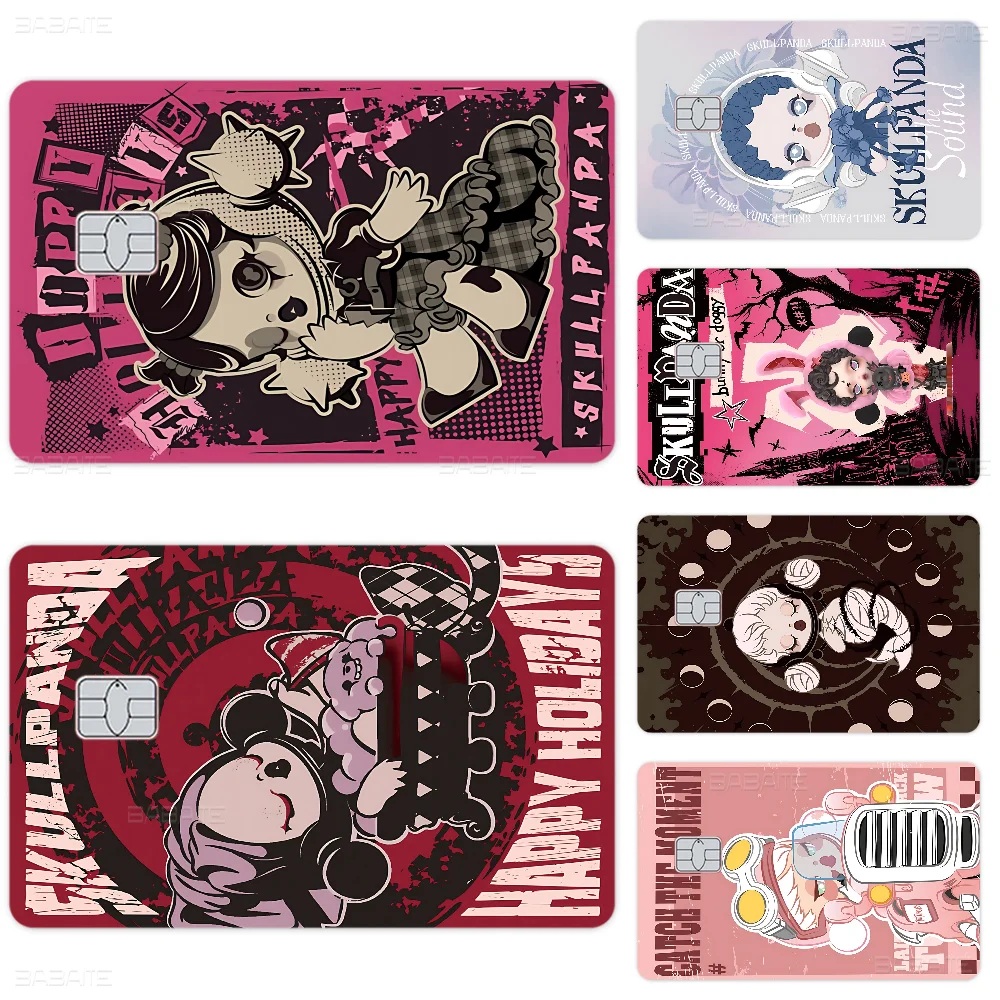 

Cute Doll The S-SKULLPANDA Cartoon Credit Card Skin Stickers For Bank Card Bus Metro Card Sticker Waterproof Women Gift