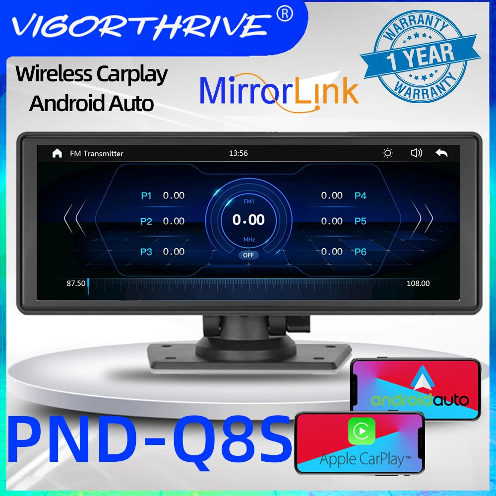 

Car Multimedia Player Android Auto AI Voice Touch Screen Bluetooth 9.3'' Portable Wireless Carplay For BMW Toyota Universal