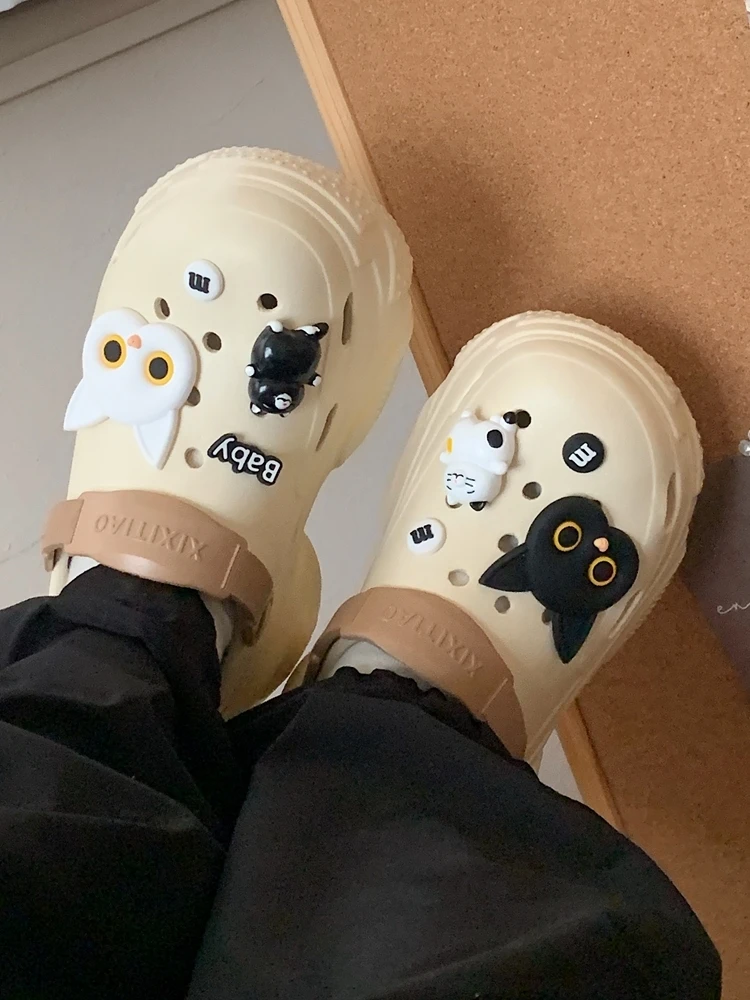 DIY Garden Shoes Man Women Sandals Height Increasing Outdoor Cool Slippers Beach Slippers Shoes For Women Instagram Sandals