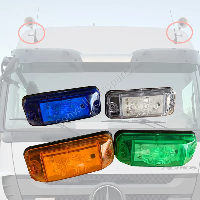 1 PCS 24V LED Sunvisor Light Fit For Mercedes Benz Actros MP2 MP3 Cab Roof Marker 0028200056 0008263447