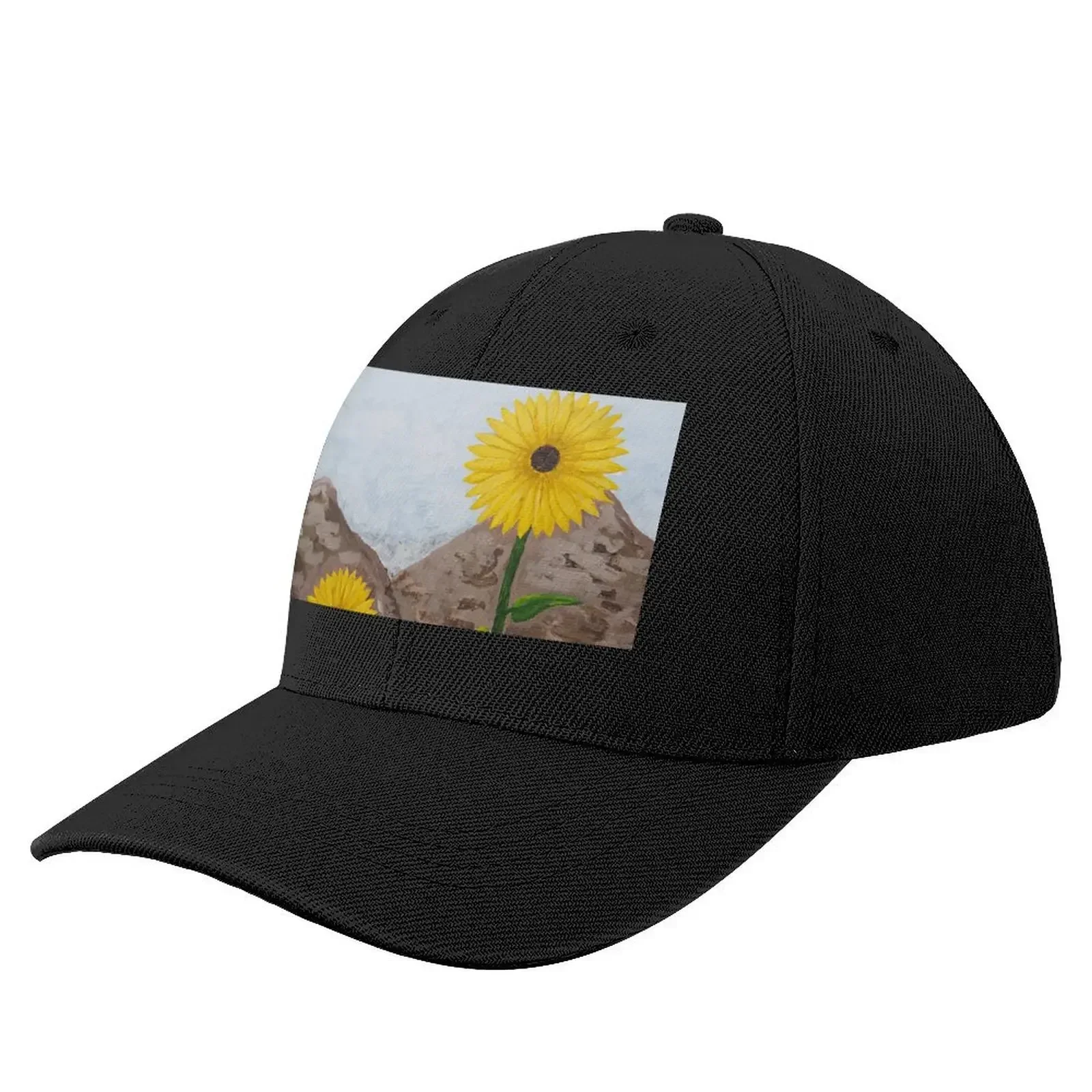 

Block Sunflowers- Acrylic Baseball Cap Kids Hat derby hat Luxury Cap Golf Cap Caps For Women Men's