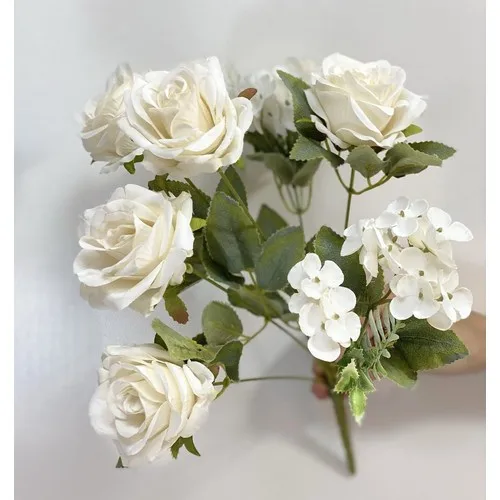 Artificial Pot White Artificial Rose Ortancalı