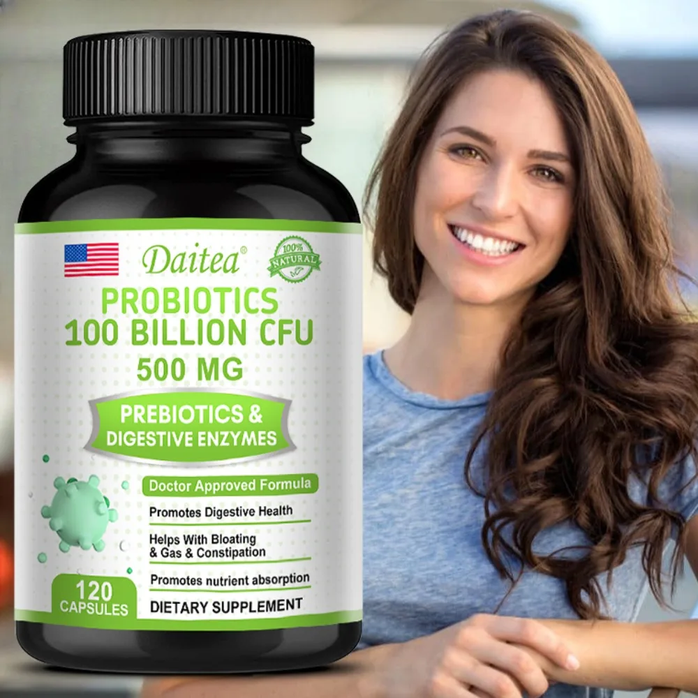Probiotic Supplement with 100 Billion CFU - Supports Gut Health, Improves Immunity and Digestion, Reduces Bloating & Gas
