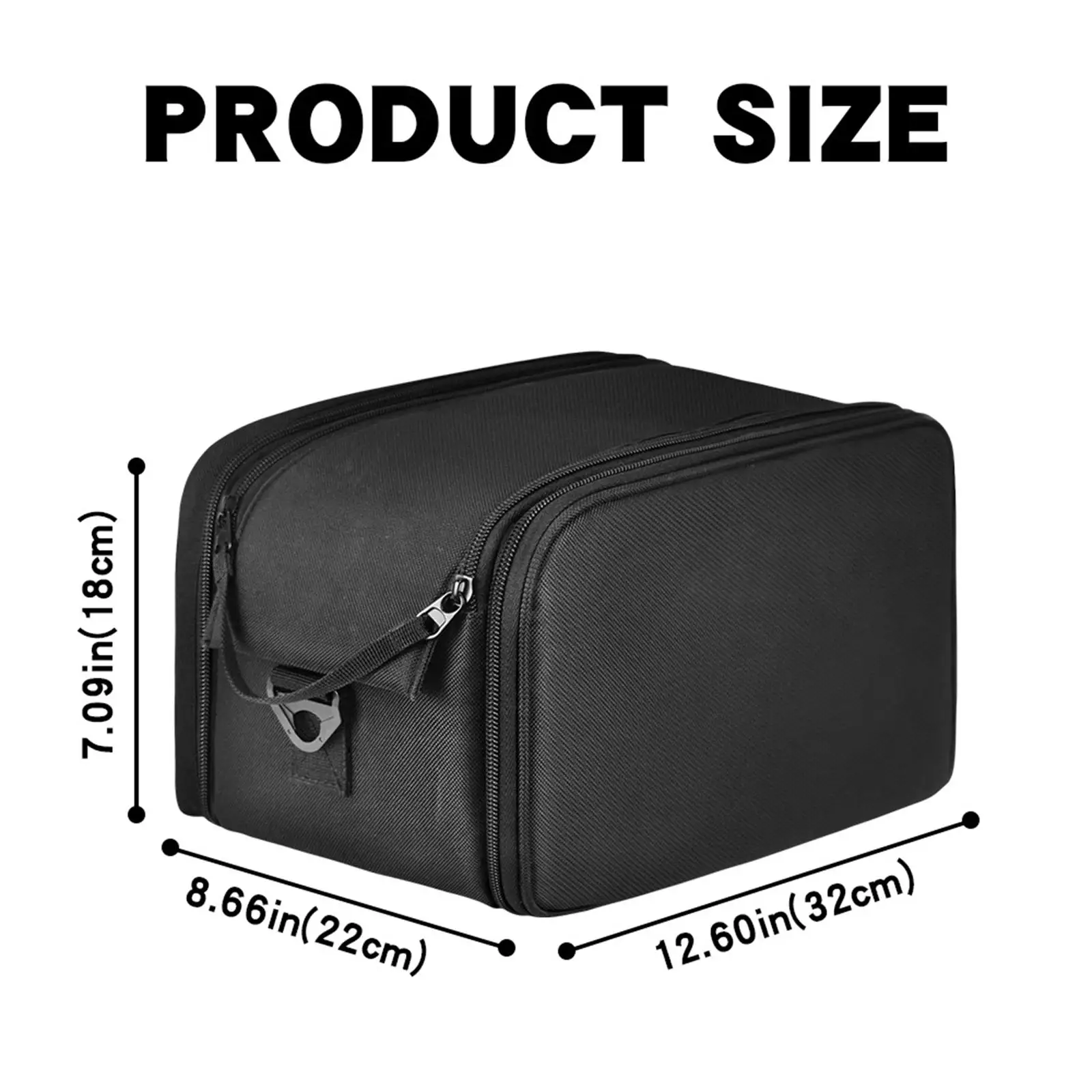 Cpap Travel Bag Storage Bag with Handle Versatile Portable Accessories Multi Compartments Zipper Closure Cpap Carrying Case