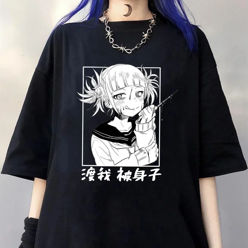 Anime New Himiko Toga Printed T-Shirt Women Street Fashion Himiko Toga Loose Short Sleeve Shirt