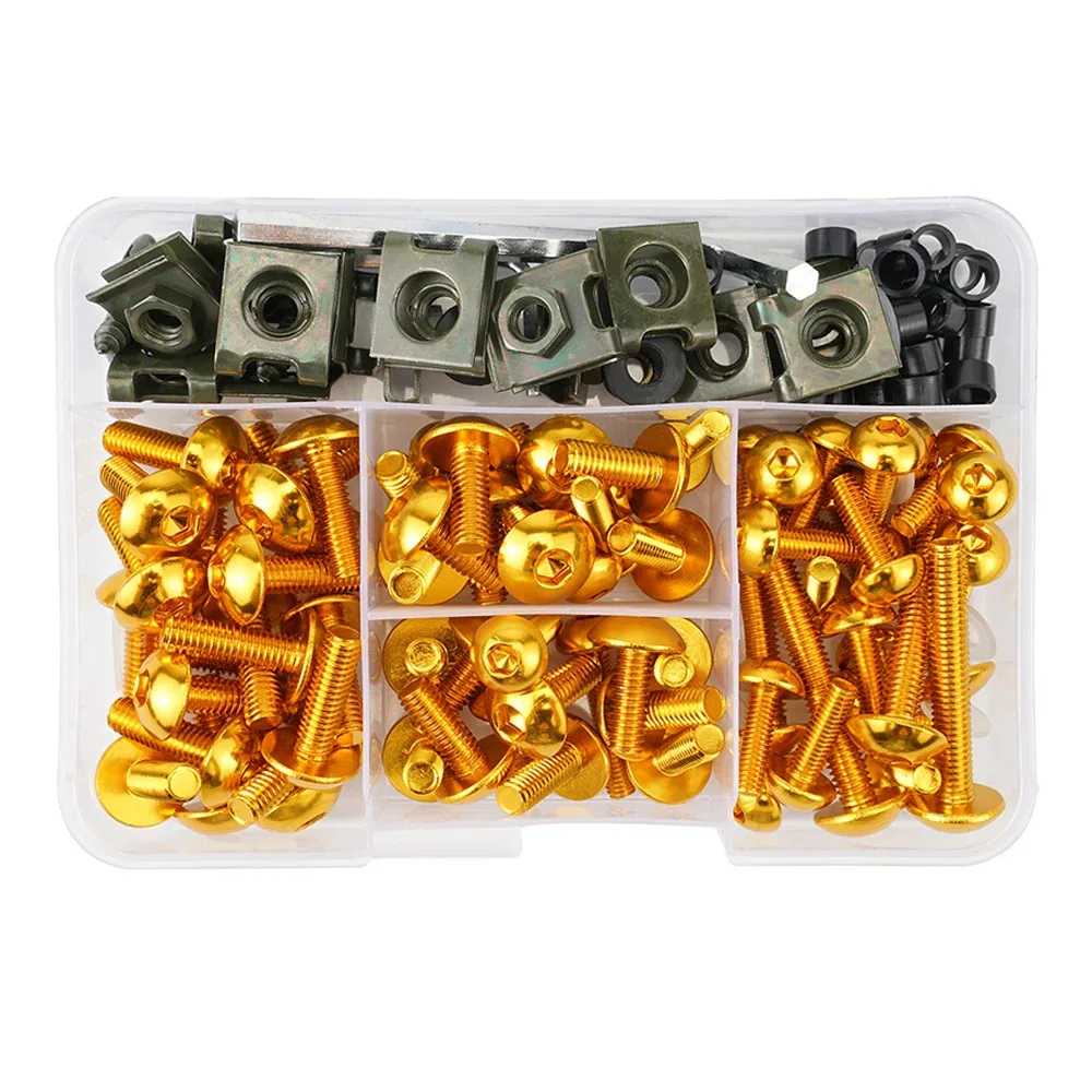 177PCS M5 M6 Screws Motorcycle Bolts Screws Fair Bolt for YAMAHA YZF R1 R15 R25 R3 R6 R125 R15 R25 MT03 MT07 MT10 Suzuki GSXR