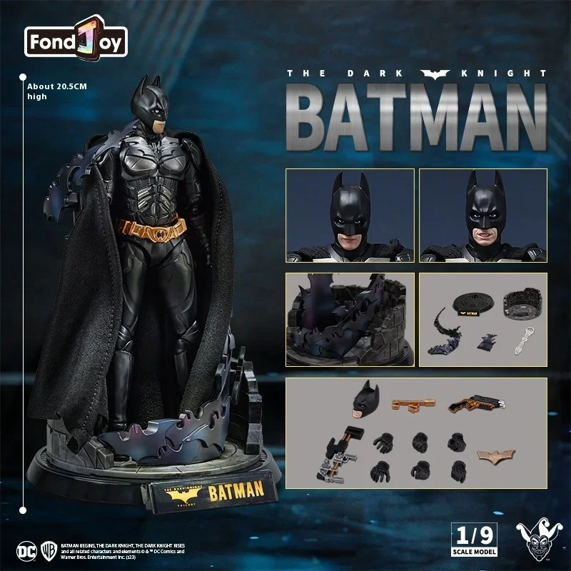 New Fondjoy Dc Jokerbatman Anime Figure 1/9 7 Inch Movie Figurine Bvs Big Ben Batman Multiverse Light Armor Statue Model Toy