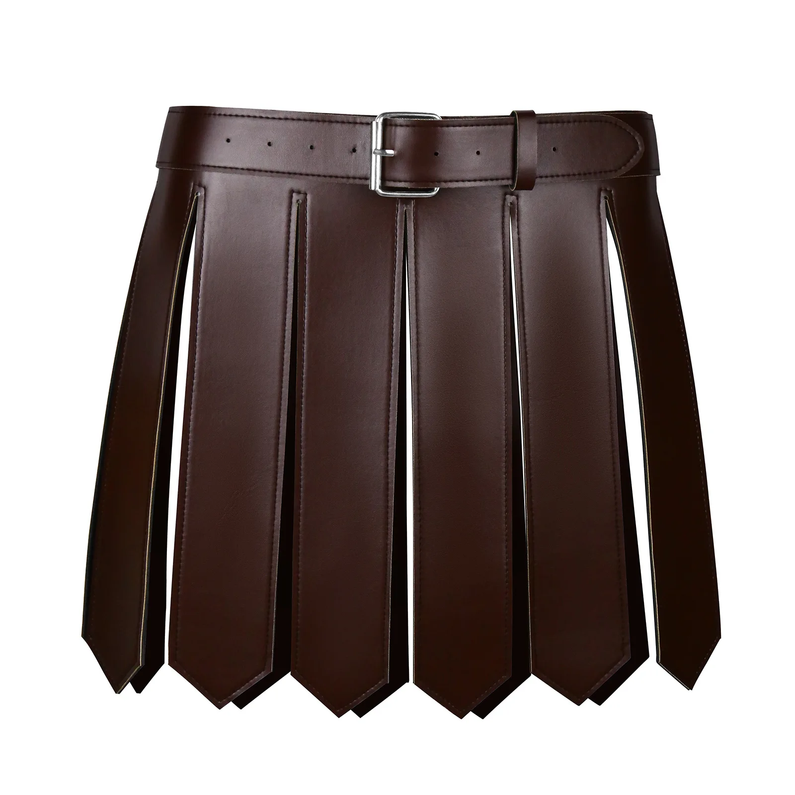 กระโปรงหนังนักรบยุคกลางสำหรับผู้ชาย ชุดนักรบไวกิ้ง โรมัน กลาดิเอเตอร์ พร้อมเข็มขัดคาดเอว สำหรับคอสเพลย์ฮาโลวีน