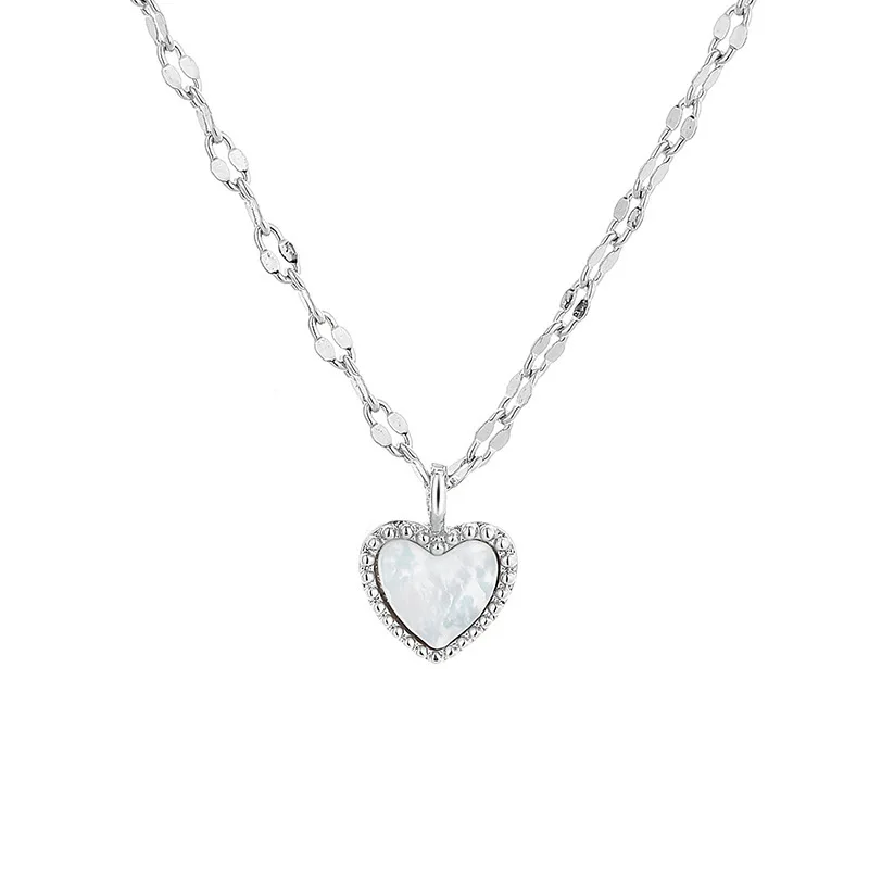 

Heart Pendant Necklace For Women Not Fade Jewelry Y2K Kpop Valentines Day Cute Accessories Fairy Grunge Style Girlfriend Gifts