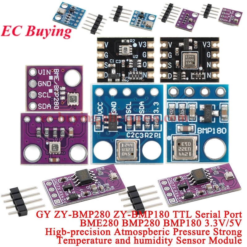 1Pc-10Pc GY-BME280 BMP280 BMP180 5V 3.3V Digital Temperature and Humidity Atmospheric Pressure Sensor Module Embedded Smart Home