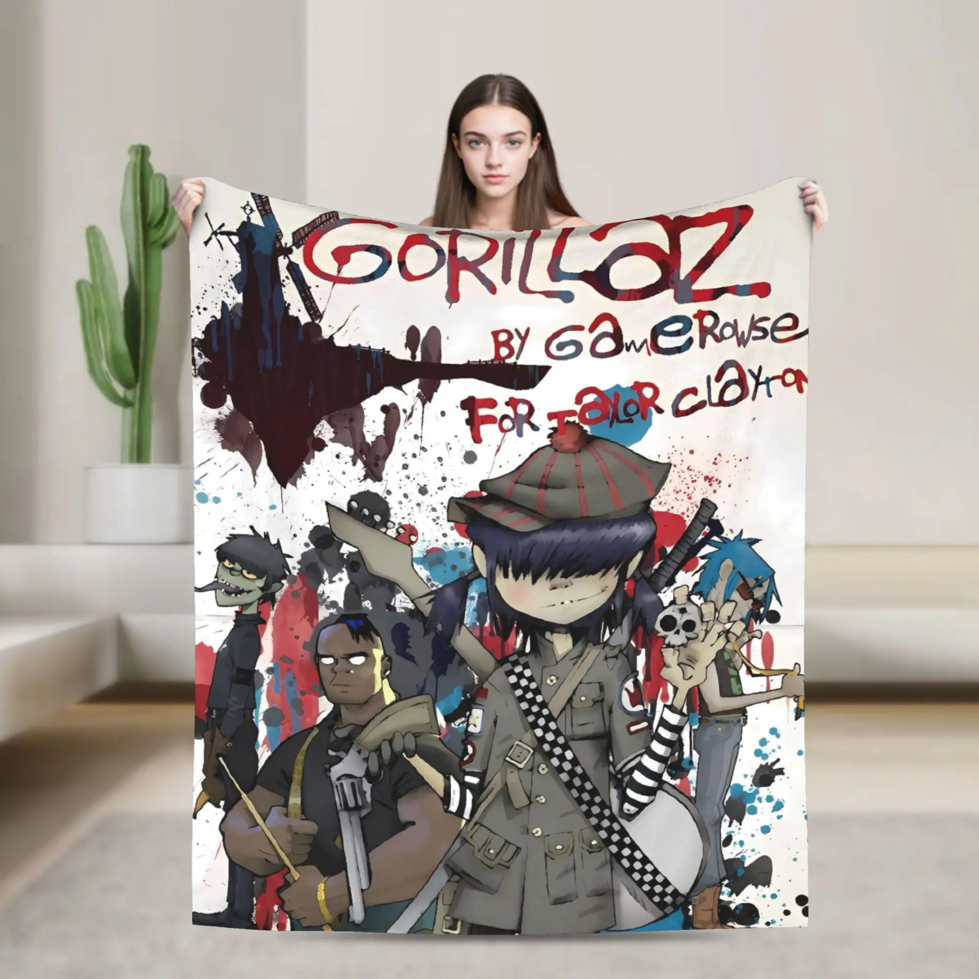 

Music Band G-gorillazs Blankets Quality Warm Throw Blanket Autumn Travel Living Room Pattern Bedspread