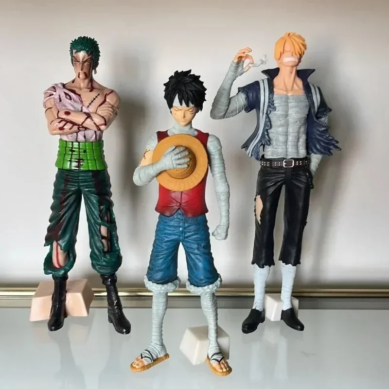 One Piece Anime Figure Luffy Zoro Sanji Action Figurine Straw Hat Pirate Series Collectible Model Toy for Birthday Gift