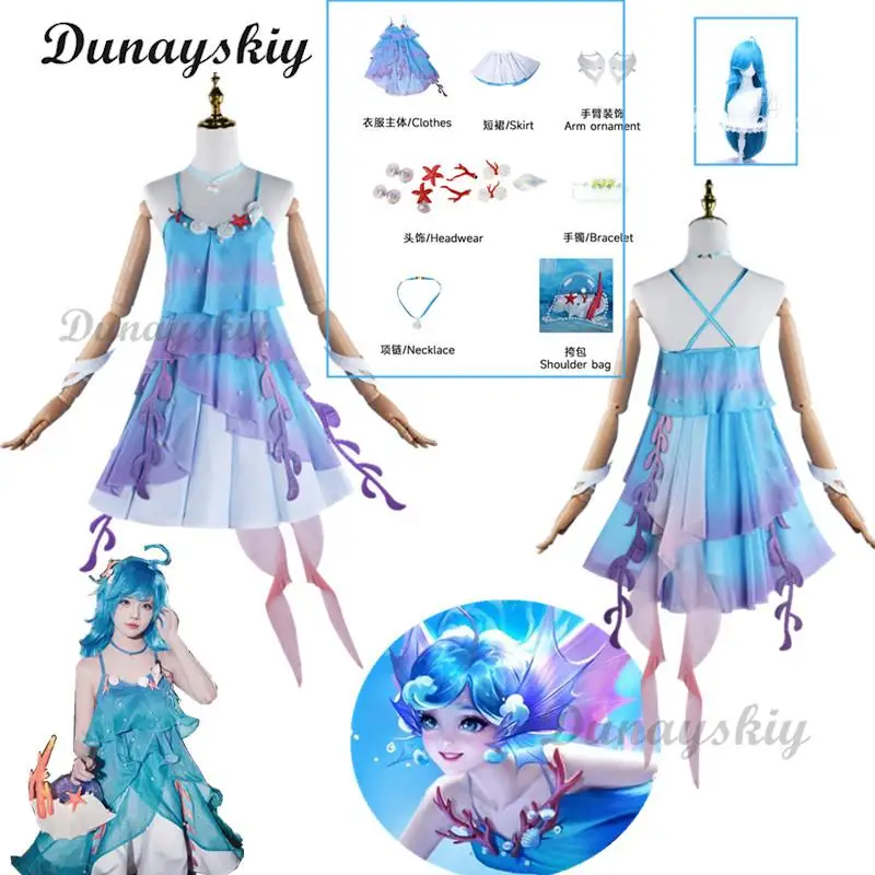 Dolia Cosplay Game Honor of Kings Kostuum Uniform Jurk Tas Hoofddeksels Set Pruik Pary Rollenspel Kleding voor Vrouwen Rokken