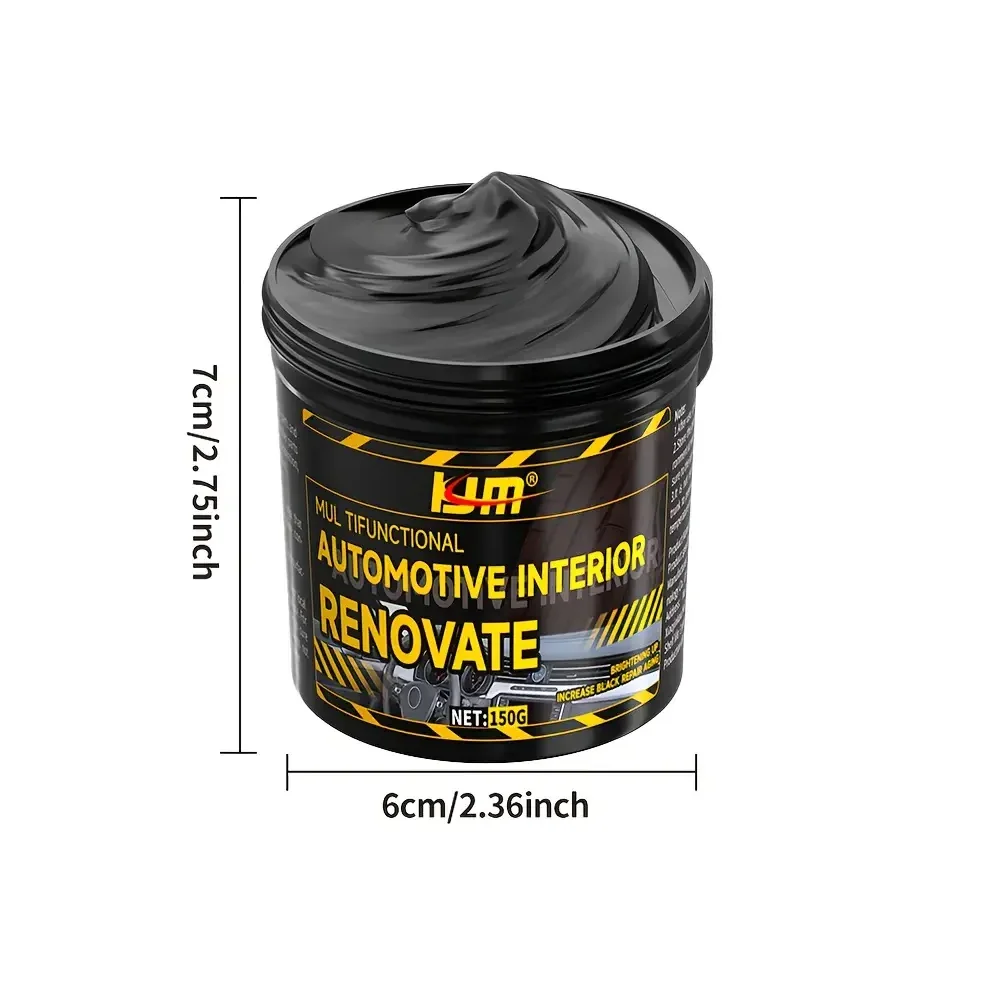 

KJM паста для обновления салона автомобиля 150 г - антивозрастной ремонт, длительный блеск, приборная панель, шина, уход за кожей, обслуживание ABS