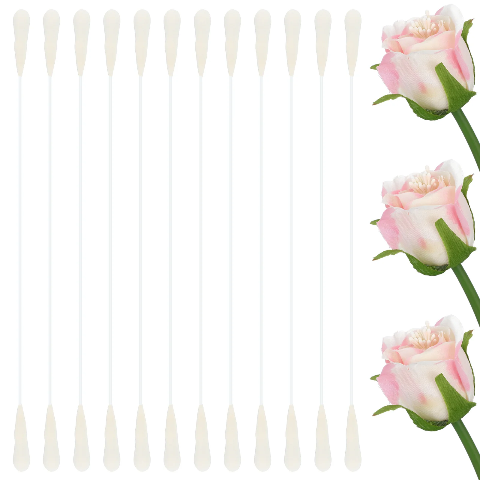 

400Pcs Artificial Pearlized Flower Double Ended for Flower Making Floral Decoration Craft Projects Floral