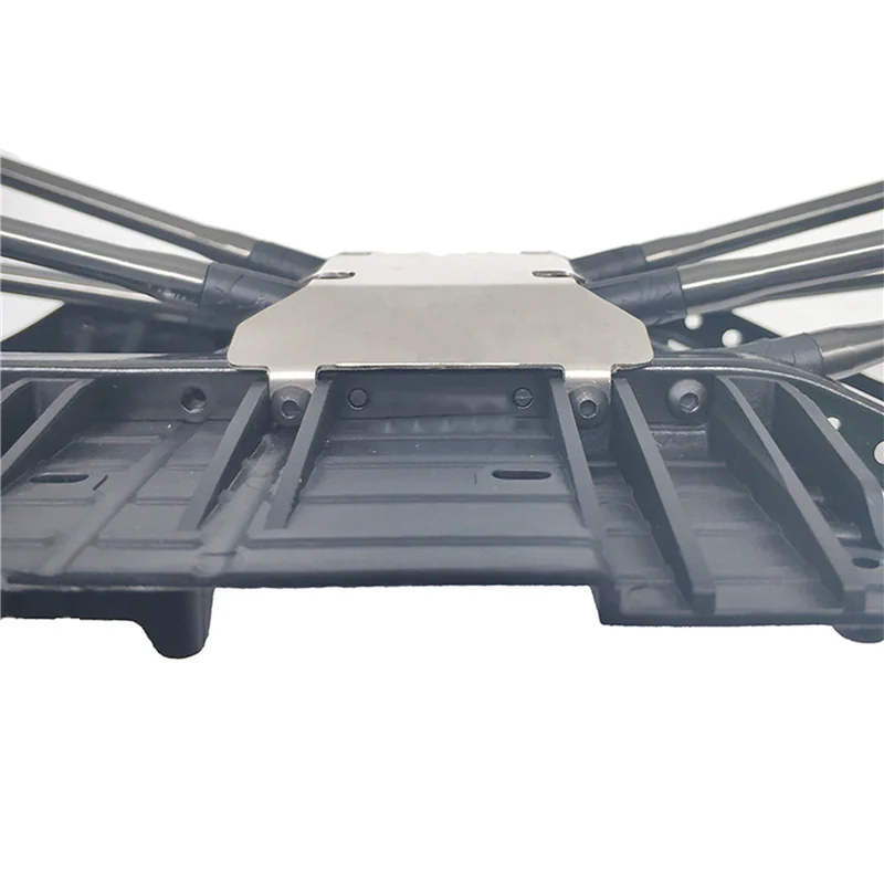 3X parachoques delantero inferior + eje + soporte de caja de cambios juego de placa de deslizamiento de protección para 1/10 RC Crawler AXIAL SCX10 II 90046 90047-AA02