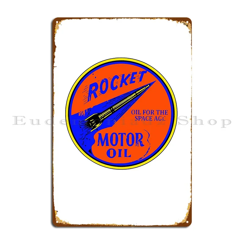 Rocket Motor Oil Metal Signs Designing Wall Plaque Pub Cinema Custom Tin Sign Poster