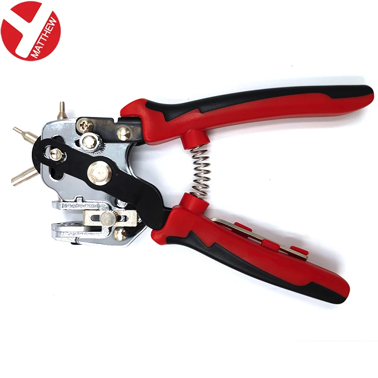 8 Inch Leather Hole Punch Plier Heavy Rotary Puncher Multi Hole Sizes Maker Tool