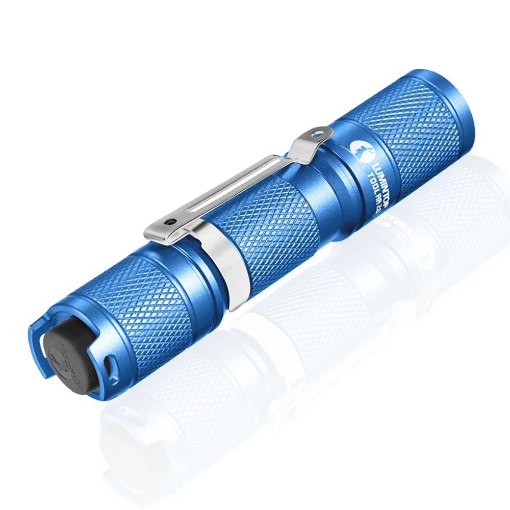 Imagem -02 - Mini Edc Poderosa Lanterna Led Alta Potência Inteligente Iluminação de Acampamento ao ar Livre Ferramenta de Luz Tocha Azul 900 Lumens 14500 aa 3.0