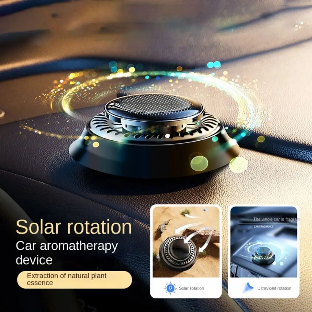 Solar Energy Vehicle Aromatherapy Rotating Purify Air Odor Eliminator Eliminate Odor Essential Oils Diffusers Car Accessories